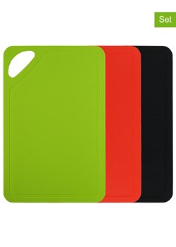 CandL Deski (3 szt.) w kolorze czerwonym, zielonym i czarnym do krojenia - 26 x 17 cm ze sklepu Limango Polska w kategorii Deski - zdjęcie 188615771