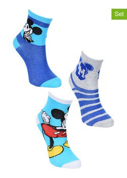 Disney Mickey Mouse Skarpety (3 pary) "Myszka Miki" w kolorze niebieskim ze sklepu Limango Polska w kategorii Skarpetki dziecięce - zdjęcie 188616030