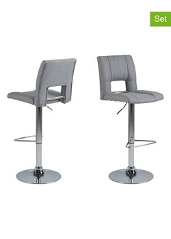 Actona Hockery barowe (2 szt.) "Sylvia" w kolorze szarym - 41,5 x 115 x 52 cm ze sklepu Limango Polska w kategorii Pufy i siedziska - zdjęcie 188616700