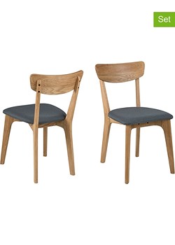 Actona Krzesła (2 szt.) "Taxi" w kolorze brązowo-szarym do jadalni - 45 x 84 x 49 cm ze sklepu Limango Polska w kategorii Meble - zdjęcie 188616710