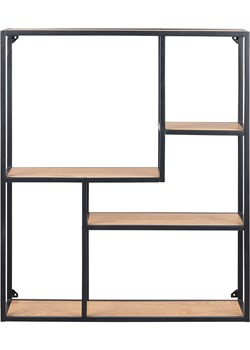 Actona Regał ścienny "Seaford" w kolorze jasnobrązowo-czarnym - 75 x 91 x 20 cm ze sklepu Limango Polska w kategorii Regały i witryny - zdjęcie 188616733