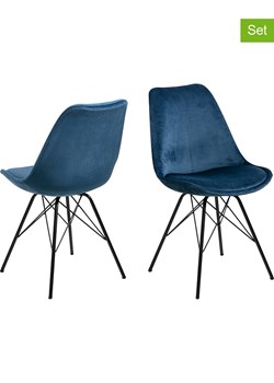 Actona Krzesła (2 szt.) "Eris" w kolorze niebieskim do jadalni - 48,5 x 85,5 x 54 cm ze sklepu Limango Polska w kategorii Meble - zdjęcie 188616811