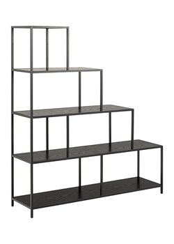 Actona Regał "Seaford" w kolorze czarnym na książki - 135 x 150 x 35 cm ze sklepu Limango Polska w kategorii Regały i witryny - zdjęcie 188617132