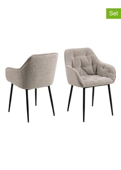 Actona Krzesła (2 szt.) "Brooke" w kolorze beżowym do jadalni - 58 x 83 x 55 cm ze sklepu Limango Polska w kategorii Meble - zdjęcie 188617172