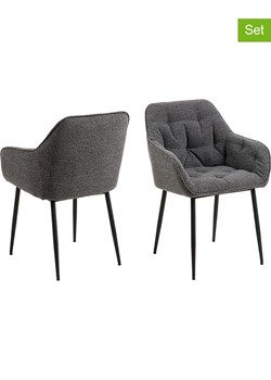 Actona Krzesła (2 szt.) "Brooke" w kolorze szarym do jadalni - 74 x 81 x 77,5 cm ze sklepu Limango Polska w kategorii Meble - zdjęcie 188617181