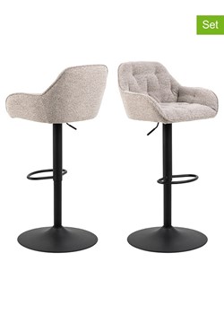 Actona Hockery barowe (2 szt.) "Brooke" w kolorze beżowym - 52 x 109 x 52 cm ze sklepu Limango Polska w kategorii Pufy i siedziska - zdjęcie 188617210