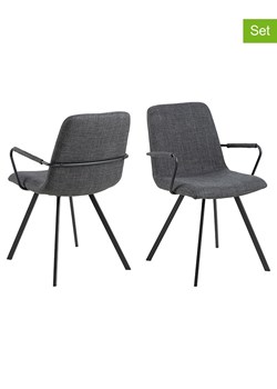 Actona Krzesła (2 szt.) w kolorze ciemnoszarym do jadalni - 55,5 x 85 x 50,5 cm ze sklepu Limango Polska w kategorii Meble - zdjęcie 188617252