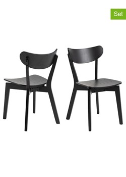 Actona Krzesła (2 szt.) "Roxby" w kolorze czarnym do jadalni - 45 x 79,5 x 55 cm ze sklepu Limango Polska w kategorii Meble - zdjęcie 188617312
