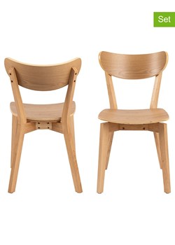 Actona Krzesła (2 szt.) w kolorze jasnobrązowym do jadalni - 55 x 79,5 x 45 cm ze sklepu Limango Polska w kategorii Meble - zdjęcie 188617324