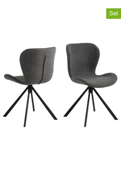 Actona Krzesła (2 szt.) w kolorze antracytowym do jadalni - 46,5 x 81 x 53 cm ze sklepu Limango Polska w kategorii Meble - zdjęcie 188617383