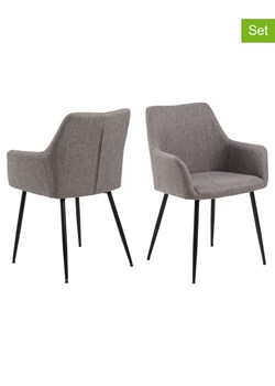 Actona Krzesła (2 szt.) "Lizzy" w kolorze szaro-czarnym do jadalni - 59 x 85 x 59 cm ze sklepu Limango Polska w kategorii Meble - zdjęcie 188617413