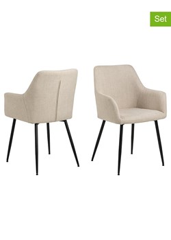 Actona Krzesła (2 szt.) "Lizzy" w kolorze beżowym do jadalni - 59 x 85 x 59 cm ze sklepu Limango Polska w kategorii Meble - zdjęcie 188617421