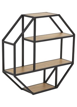 Actona Regał ścienny "Seaford" w kolorze czarno-jasnobrązowym - 77 x 77 x 20 cm ze sklepu Limango Polska w kategorii Regały i witryny - zdjęcie 188617473