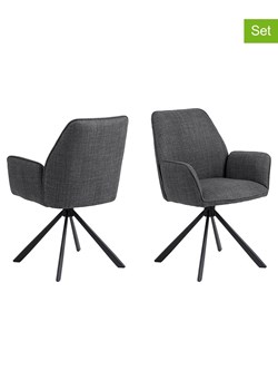 Actona Krzesła (2 szt.) "Glenda" w kolorze ciemnoszarym do jadalni - 61 x 88,5 x 63 cm ze sklepu Limango Polska w kategorii Meble - zdjęcie 188617534