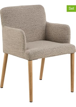 Actona Krzesła (2 szt.) "Zoe" w kolorze beżowym do jadalni - 56 x 83 x 60 cm ze sklepu Limango Polska w kategorii Meble - zdjęcie 188617564