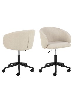 Actona Krzesło biurowe "Eleanor" w kolorze beżowo-czarnym - 56 x 83 x 57 cm ze sklepu Limango Polska w kategorii Meble - zdjęcie 188617620