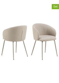 Actona Krzesła (2 szt.) "Eleanor" w kolorze beżowym do jadalni - 55,5 x 79 x 55 cm ze sklepu Limango Polska w kategorii Meble - zdjęcie 188617630