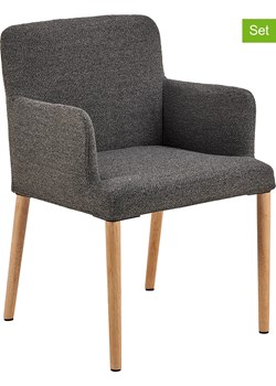 Actona Krzesła (2 szt.) "Zoe" w kolorze antracytowym do jadalni - 56 x 83 x 60 cm ze sklepu Limango Polska w kategorii Meble - zdjęcie 188617751