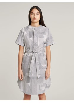 G-Star Sukienka w kolorze biało-brązowym ze sklepu Limango Polska w kategorii Sukienki - zdjęcie 188618543