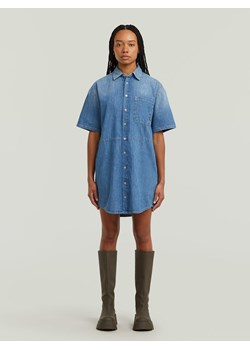 G-Star Sukienka dżinsowa w kolorze niebieskim ze sklepu Limango Polska w kategorii Sukienki - zdjęcie 188618631