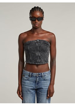 G-Star Top dżinsowy w kolorze antracytowym ze sklepu Limango Polska w kategorii Bluzki damskie - zdjęcie 188619632