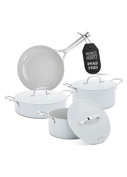 Moritz &amp; Moritz 7-częściowy zestaw w kolorze jasnoszarym ze sklepu Limango Polska w kategorii Garnki - zdjęcie 188622133