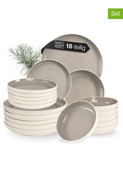 Moritz &amp; Moritz 18-częściowy zestaw "Cavo" w kolorze kremowo-szarym ze sklepu Limango Polska w kategorii Naczynia - zdjęcie 188622151