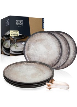 Moritz &amp; Moritz Talerze obiadowe (6 szt.) "Vida" w kolorze beżowym - Ø 27 cm ze sklepu Limango Polska w kategorii Naczynia - zdjęcie 188622191