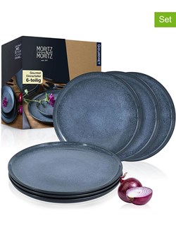 Moritz &amp; Moritz Talerze obiadowe (6 szt.) "Vida" w kolorze niebieskim - Ø 27 cm ze sklepu Limango Polska w kategorii Naczynia - zdjęcie 188622231
