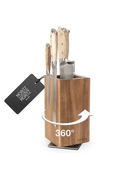 Moritz &amp; Moritz Blok w kolorze jasnobrązowym na noże - 12 x 25 cm ze sklepu Limango Polska w kategorii Noże kuchenne - zdjęcie 188622321