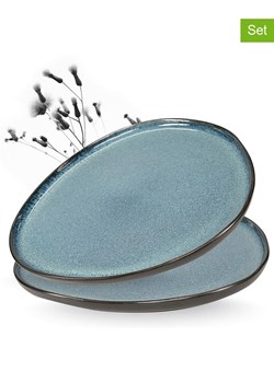 Moritz &amp; Moritz Talerze (2 szt.) "Organic" w kolorze błękitnym do serwowania - Ø 29 cm ze sklepu Limango Polska w kategorii Naczynia - zdjęcie 188622331