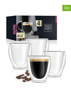 Moritz &amp; Moritz Szklanki (4 szt.) do kawy - 60 ml ze sklepu Limango Polska w kategorii Dzbanki i zaparzacze - zdjęcie 188622592