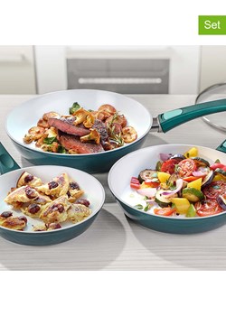 Cerafit Patelnie (3 szt.) w kolorze zielonym ze sklepu Limango Polska w kategorii Garnki - zdjęcie 188622684