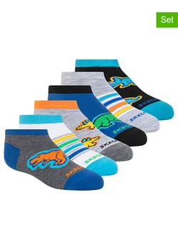 Skechers Skarpety (6 par) w kolorze turkusowo-błękitno-niebieskim ze sklepu Limango Polska w kategorii Skarpetki dziecięce - zdjęcie 188623212