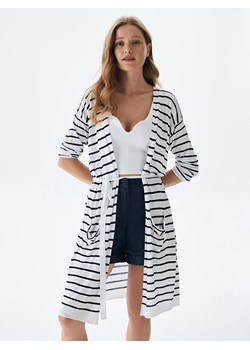 LTB Kardigan "Kecasa" w kolorze biało-granatowym ze sklepu Limango Polska w kategorii Swetry damskie - zdjęcie 188629251