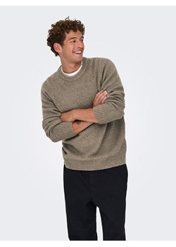 ONLY &amp; SONS Sweter "Dale" w kolorze jasnobrązowym ze sklepu Limango Polska w kategorii Swetry męskie - zdjęcie 188629834