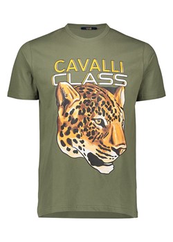 cavalli CLASS Koszulka w kolorze khaki ze sklepu Limango Polska w kategorii T-shirty męskie - zdjęcie 188630584