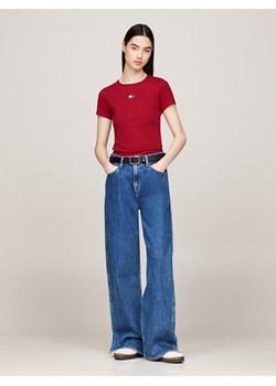 TOMMY JEANS Koszulka w kolorze bordowym ze sklepu Limango Polska w kategorii Bluzki damskie - zdjęcie 188630643