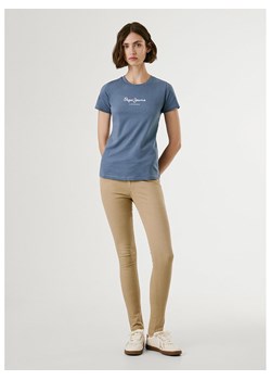 Pepe Jeans Koszulka "New Virginia" w kolorze szaroniebieskim ze sklepu Limango Polska w kategorii Bluzki damskie - zdjęcie 188631512