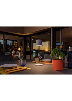 lumisky Zewnętrzna lampa LED "Kelly" w kolorze białym - wys. 39 cm ze sklepu Limango Polska w kategorii Oświetlenie - zdjęcie 188632130