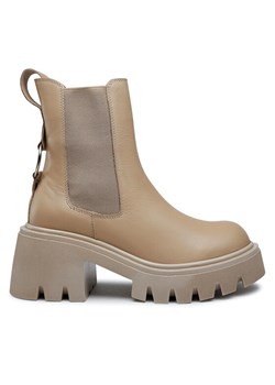 Badura Botki 8108 Beżowy ze sklepu MODIVO w kategorii Workery damskie - zdjęcie 188632333