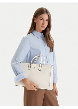 Tommy Hilfiger Torebka Th Daily Satchel Mono AW0AW18418 Écru ze sklepu MODIVO w kategorii Kuferki - zdjęcie 188632383