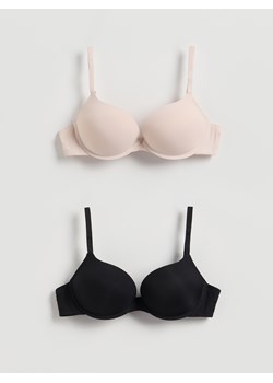 Reserved - Biustonosz super push up 2 pack - czarny ze sklepu Reserved w kategorii Biustonosze - zdjęcie 188633130