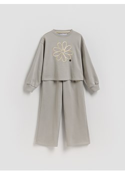 Reserved - Bawełniany komplet - jasnoszary ze sklepu Reserved w kategorii Komplety dziewczęce - zdjęcie 188633180