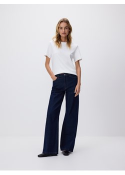 Reserved - Jeansy wide leg z przeszyciem - indigo jeans ze sklepu Reserved w kategorii Spodnie dziewczęce - zdjęcie 188633233