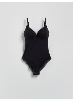 Reserved - Body z miseczkami push up - czarny ze sklepu Reserved w kategorii Body damskie - zdjęcie 188633283