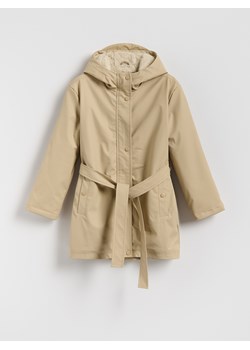 Reserved - Gumowany płaszcz - beżowy ze sklepu Reserved w kategorii Płaszcze dziewczęce - zdjęcie 188633302