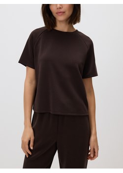 Reserved - T-shirt z modalem - ciemnobrązowy ze sklepu Reserved w kategorii Bluzki damskie - zdjęcie 188633453