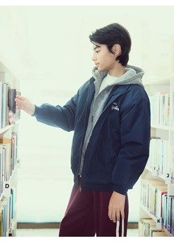 Reserved - Bomberka z kapturem - granatowy ze sklepu Reserved w kategorii Kurtki chłopięce - zdjęcie 188633641