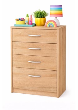 Skandynawska komoda na bieliznę dąb sonoma T6-R73 ze sklepu Edinos.pl w kategorii Komody - zdjęcie 188634293